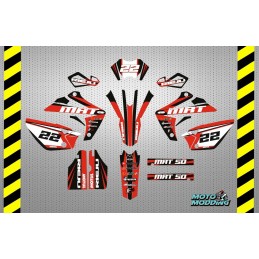 Kit pegatinas Rieju MRT 50 diseño rojo y negro