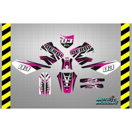Kit adhesivos Derbi Senda Xtreme 2006 enduro rosa y negro