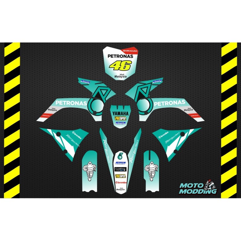 Kit vinilos pit bike malcor super racer petronas