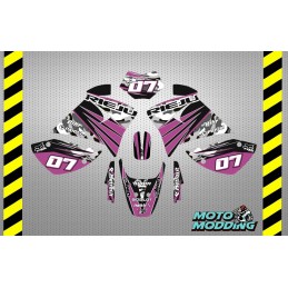 Kit de pegatinas Rieju RR diseño morado y negro