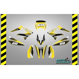Kit adhesivos derbi drd racing Nº7 amarillo negro