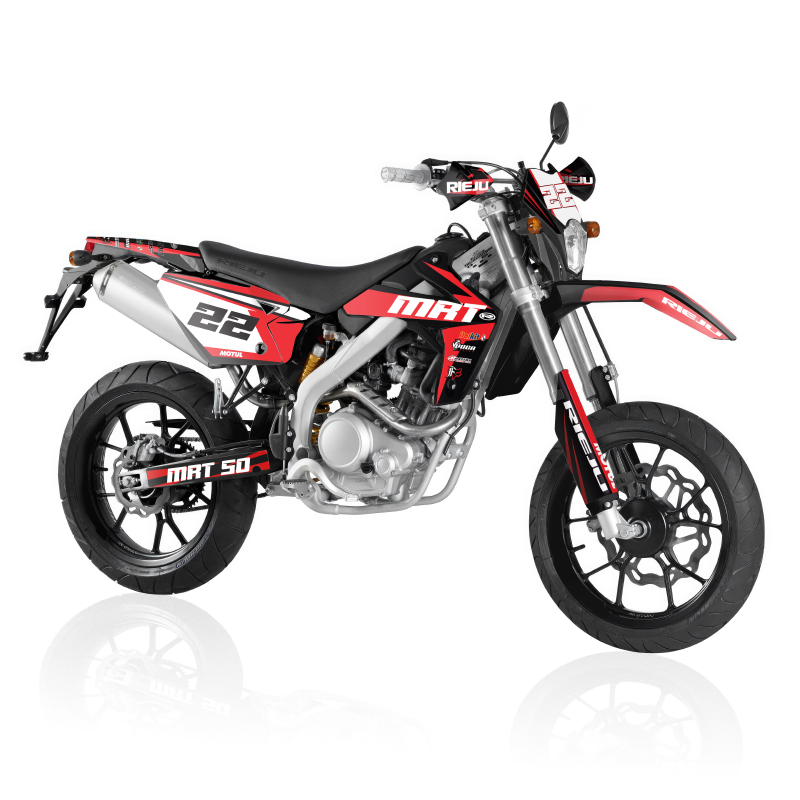 Kit pegatinas Rieju MRT 50 diseño rojo y negro