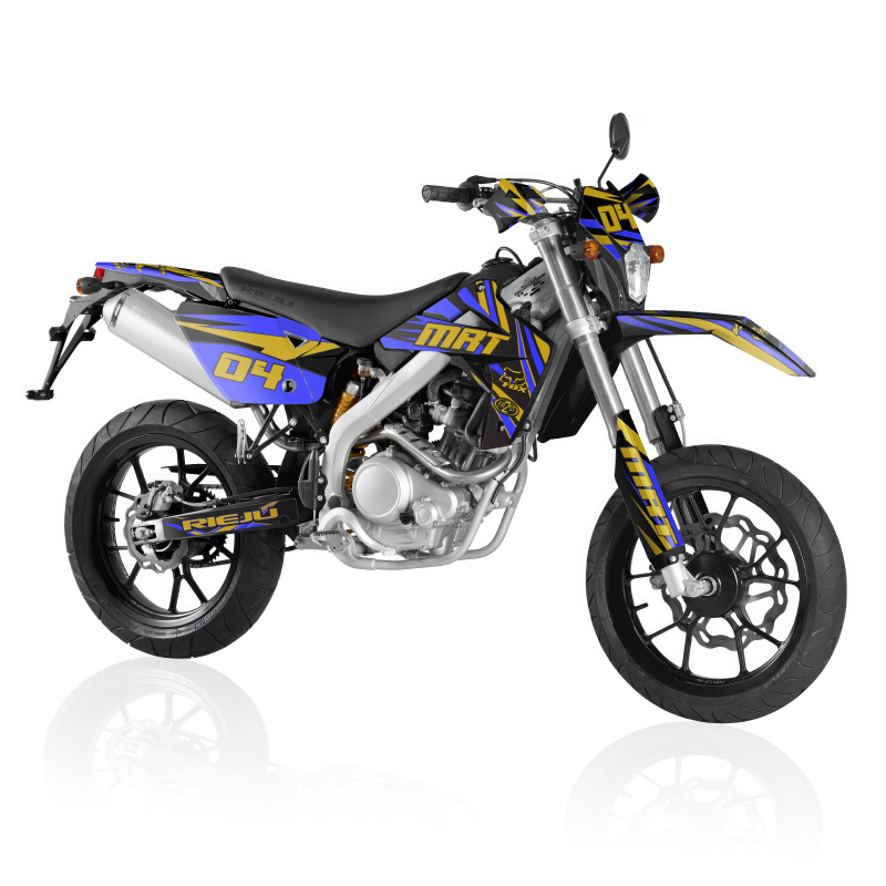 Kit pegatinas Rieju MRT 50 diseño negro y azul