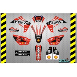 Kit pegatinas Rieju MRT 50 diseño Ducati Lenovo