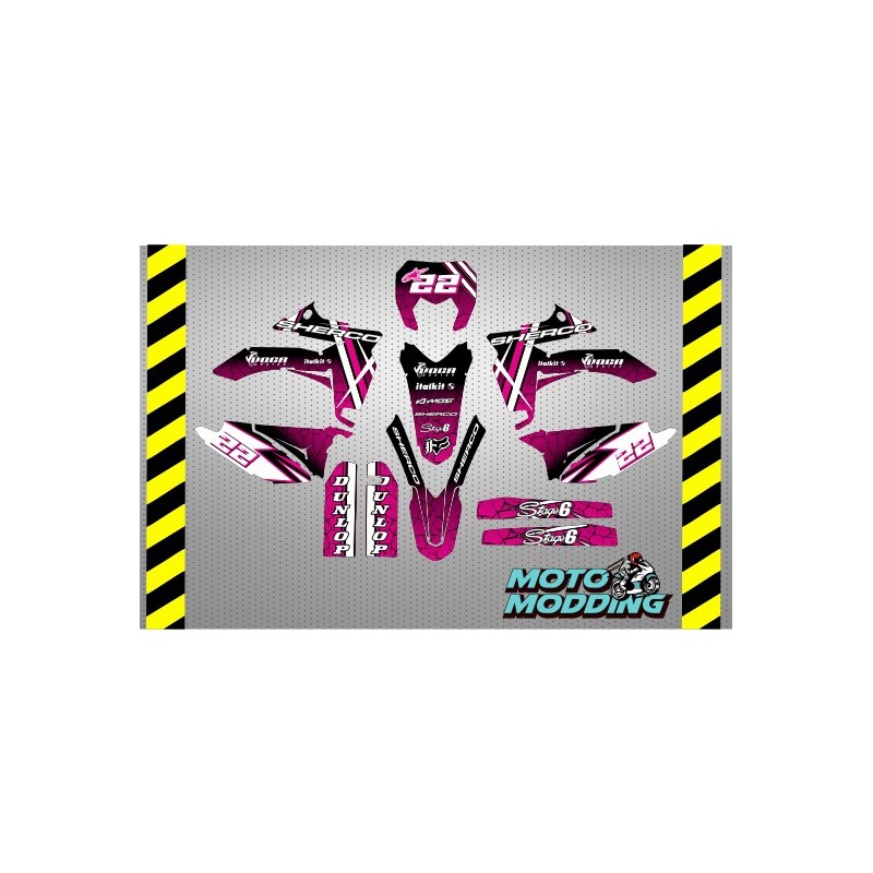 Kit pegatinas Sherco SE 250 300 enduro diseño grietas