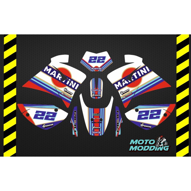 Kit de pegatinas Rieju RR diseño martini