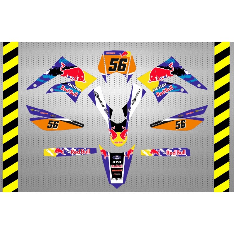 Kit adhesivos derbi senda xtreme diseño red bull