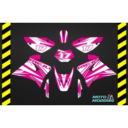 Kit de pegatinas Rieju RR diseño rosa y blanco