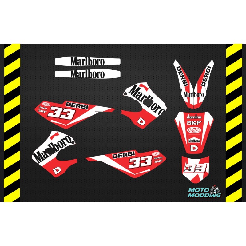 Kit adhesivos Derbi Senda R 2000 enduro Marlboro