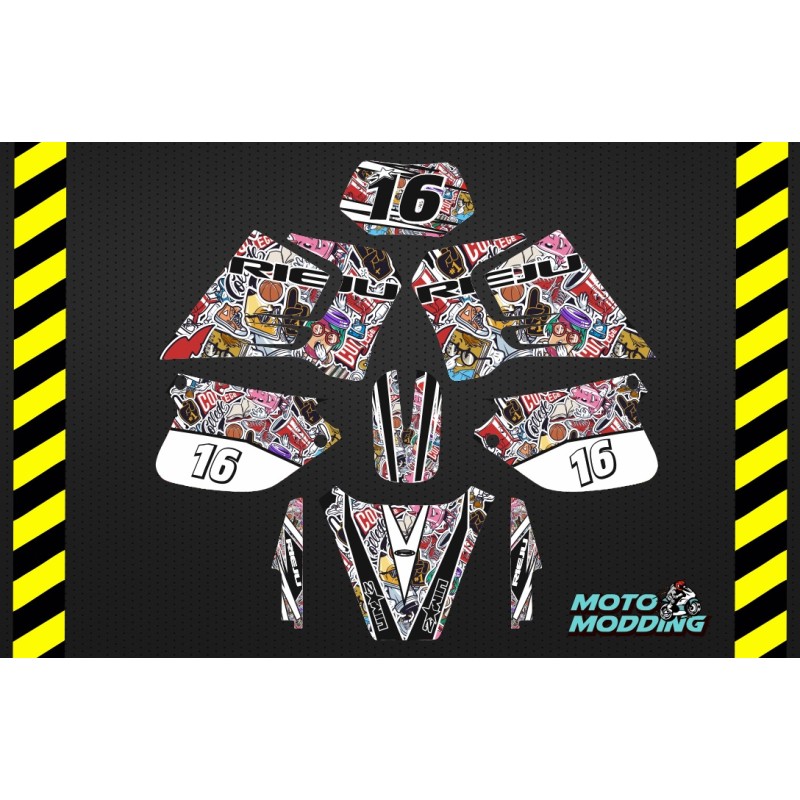 Kit pegatinas Rieju RR modelo 1994 2000 diseño grafiti