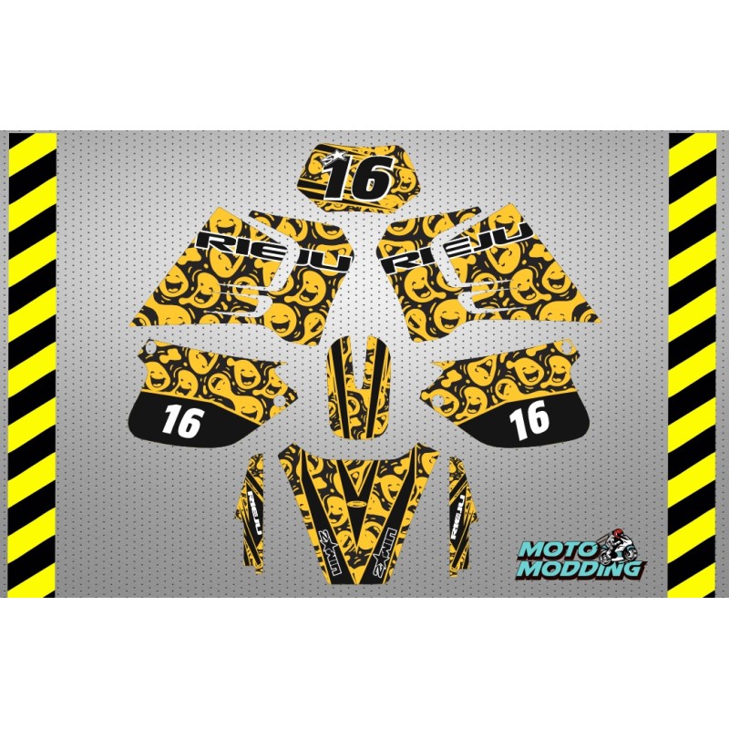 Kit pegatinas Rieju RR modelo 1994 2000 diseño smile