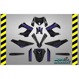 Kit adhesivos Derbi Senda  Xtreme plástica tur'n diseño azul y gris