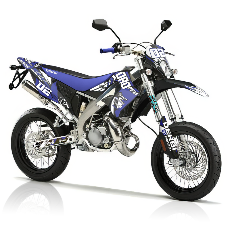 Kit adhesivos derbi drd pro diseño azul y blanco