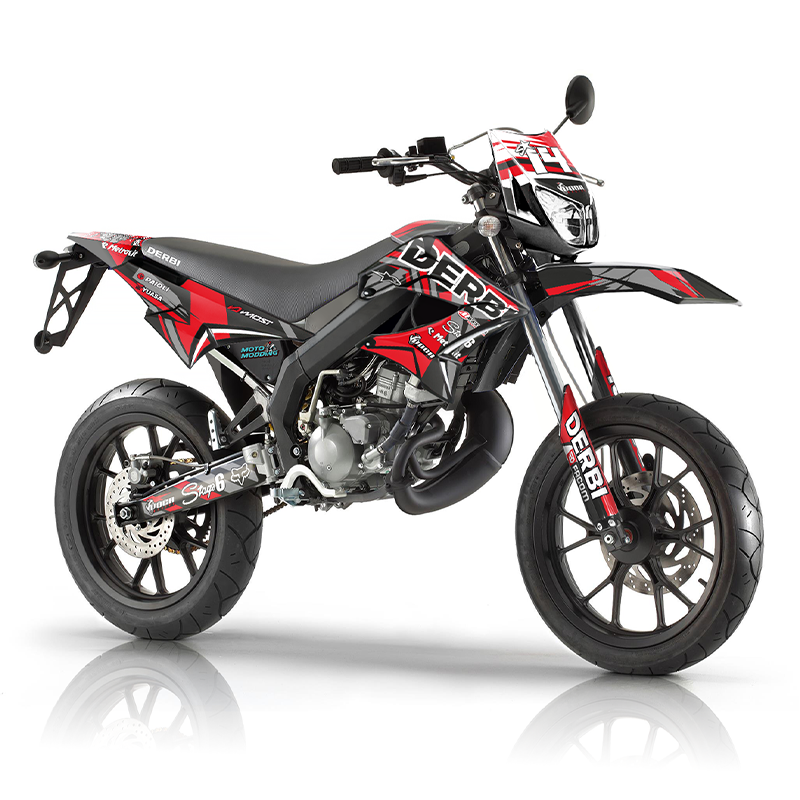 Kit de vinilos Derbi Senda Xtreme TNT rojo y gris