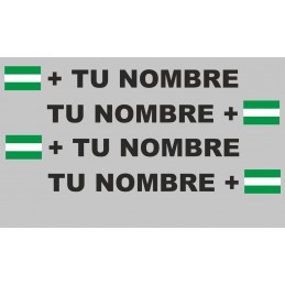 Pegatinas mas nombre para bicicletas ANDALUCIA