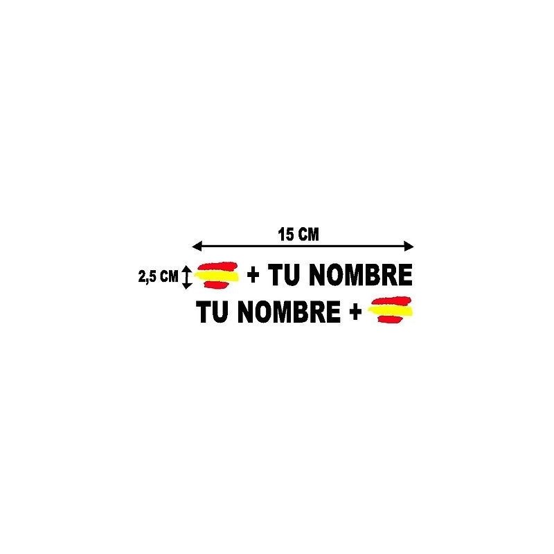 Bandera España mas tu nombre
