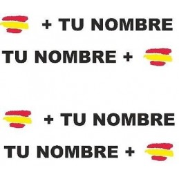 Bandera España mas tu nombre