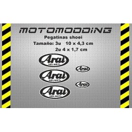 Pegatinas casco logotipo arai y visera
