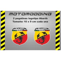 2 x pegatinas logotipo abarth stickers