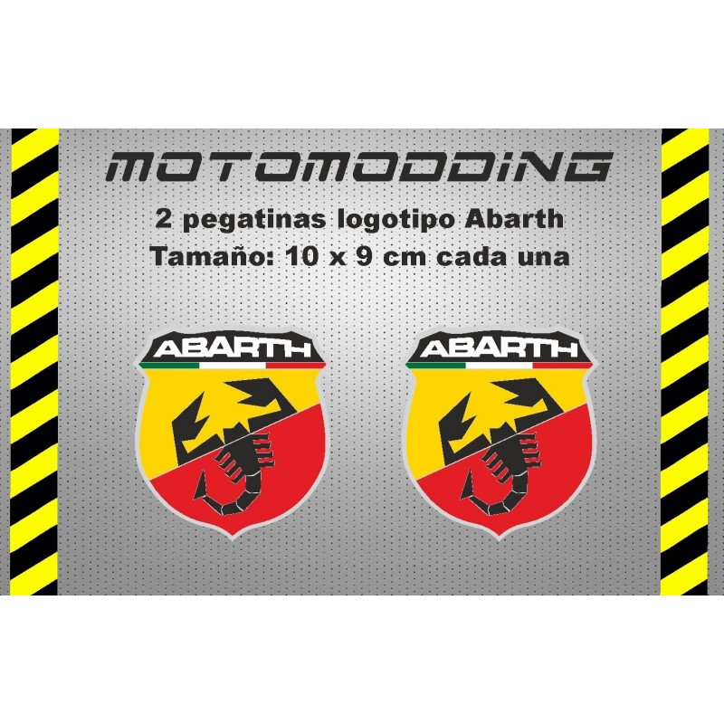 2 x pegatinas logotipo abarth stickers