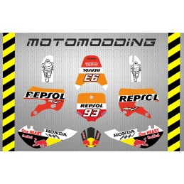 Kit pegatinas malcor racer repsol Marc Marquez