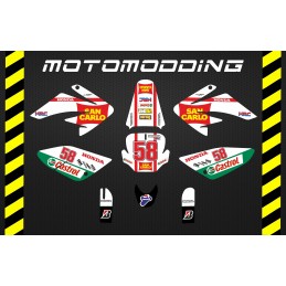 Kit pegatinas malcor racer San Carlo Marco Simoncelli HONDA CRF70