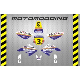Kit pegatinas malcor racer HONDA rothmans réplica CRF70