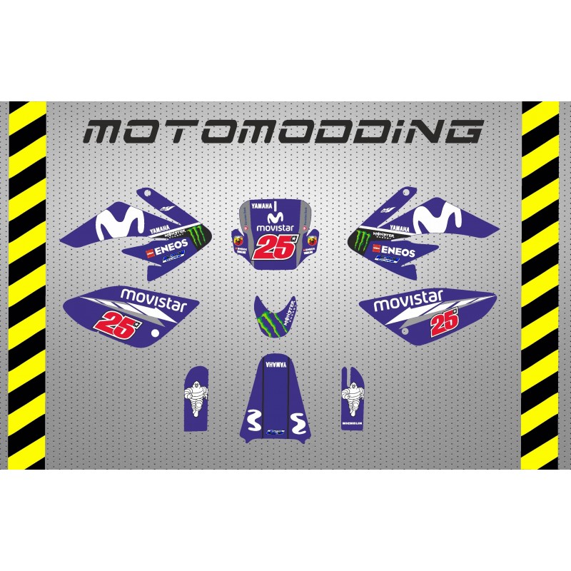 Kit pegatinas malcor racer yamaha réplica Viñales 2018