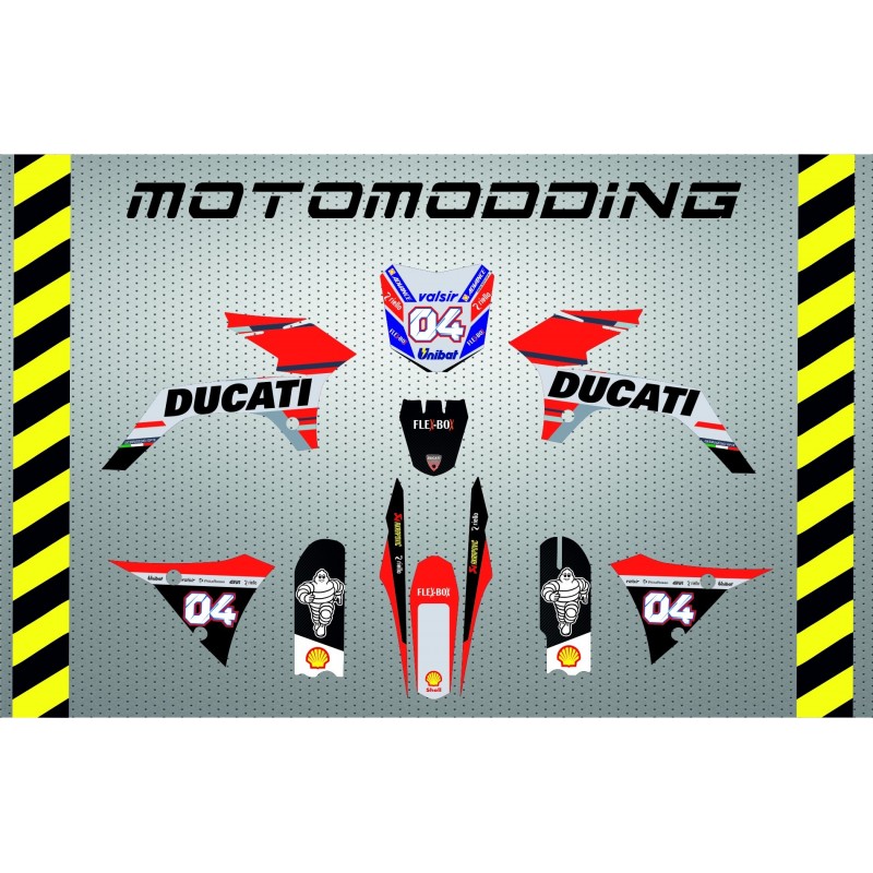 Kit pegatinas  Malcor super racer réplica ducati 2018 Andrea Dovicioso