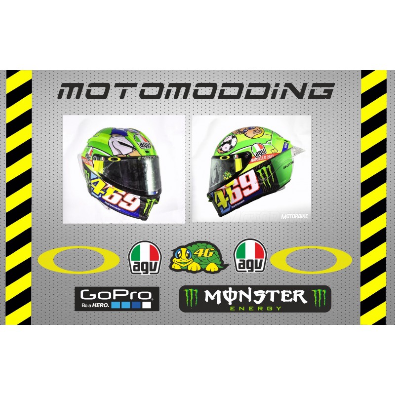 Pegatinas visera Valentino Rossi