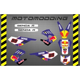Pegatinas Derbi senda R 2000 stickers RED BULL