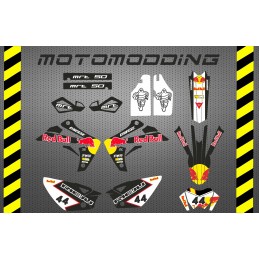 Pegatinas Rieju MRT 50 diseño red bull r