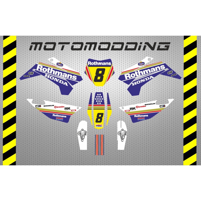 Pegatinas Ycf sm155 2021 diseño Rothmans