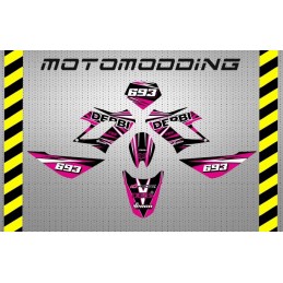 Pegatinas Derbi Drd racing Nº5 ROSA NEGRO