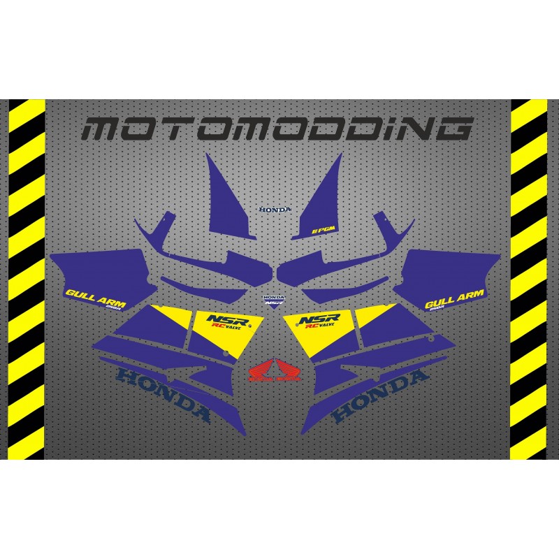 Pegatinas Honda NSR 250 R mc21 modelo blanco y azul