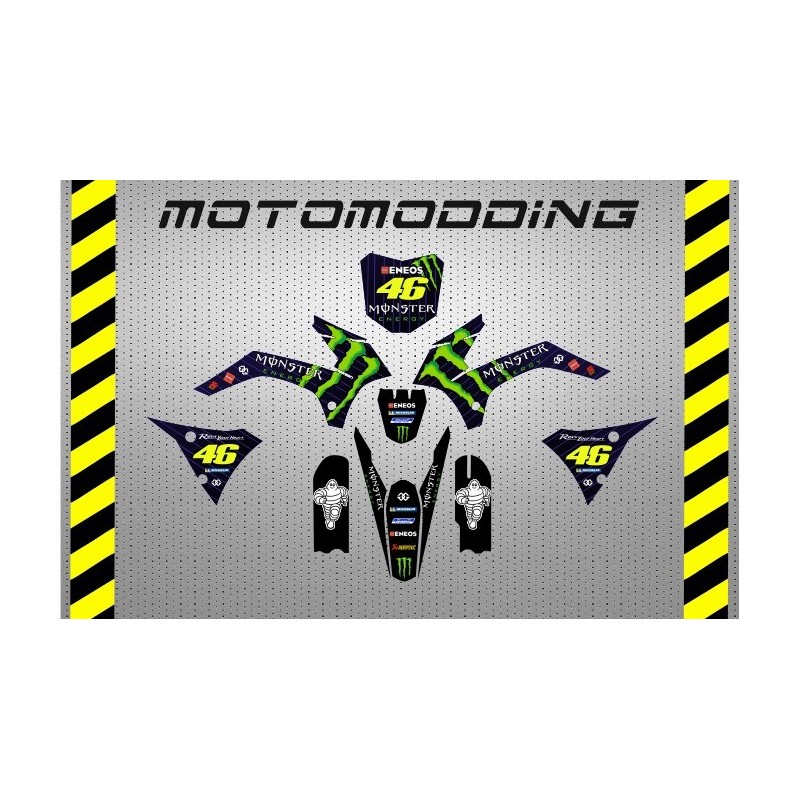 Pegatinas Pit bike Malcor Super Racer diseño Monster